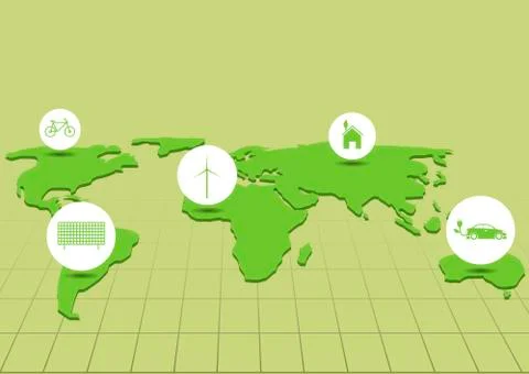 Green earth concept Stock Illustration