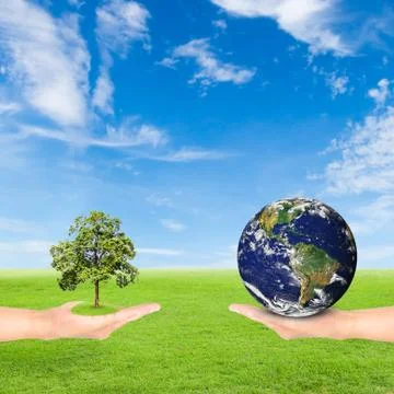 Green earth concept Stock Photos