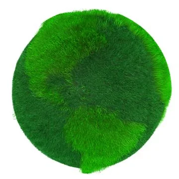 Green earth, covered with grass Stock Illustration