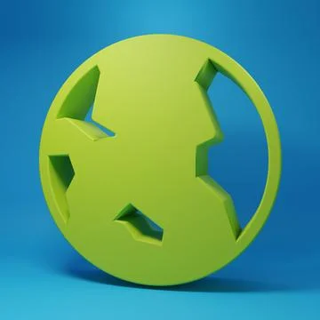 Green Earth globe icon isolated on blue background. World or Earth sign. Gl.. Illustrazione stock