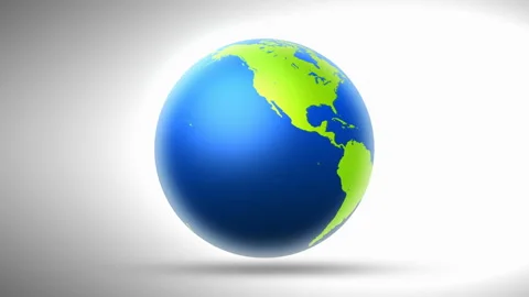 Green earth globe rotation Stock Footage 205826684