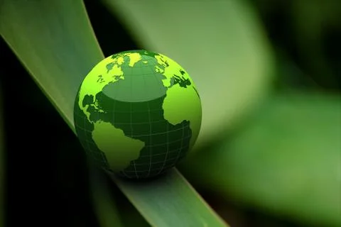 Green earth on grass Stock Illustration