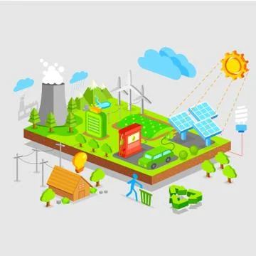 Green Earth Stock Illustration