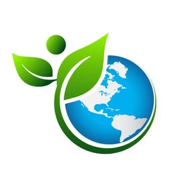 Green Earth Logo Illustrazione stock