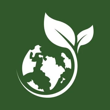 Green earth logo template design Stock Illustration