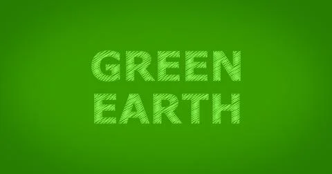 GREEN EARTH scribble text Stock Illustration