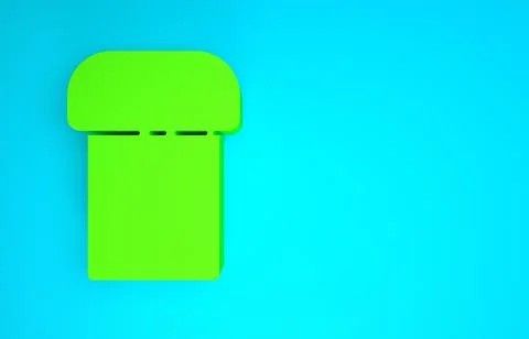Green Easter cake icon isolated on blue background. Happy Easter. Minimalism  Stock Illustration