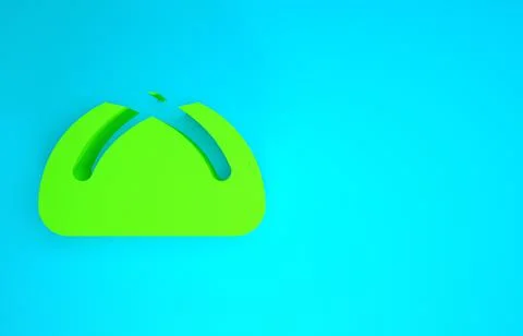 Green Easter cake icon isolated on blue background. Happy Easter. Minimalism  Stock Illustration