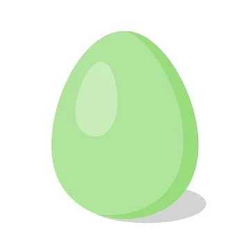 Green Easter Egg. Cartoon flat style Vector illustration 库存插图