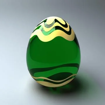 Green easter egg Stock Illustration