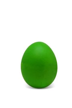 Green easter egg isolated on white background Stock Photos