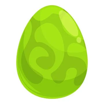 Green easter egg with swirls decorated for easter sunday celebration Stock Illustration