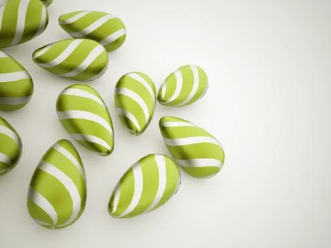 Green easter eggs concept rendered Stockillustratie