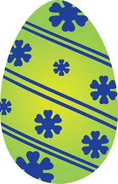 Green Easter eggs Stock Illustration