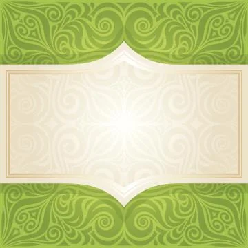 Green Easter floral wallpaper vector mandala Stock Illustration