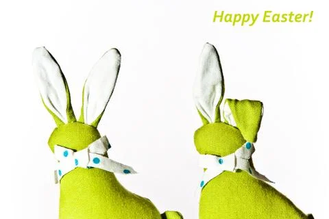 Green easter rabbit Stock Illustration