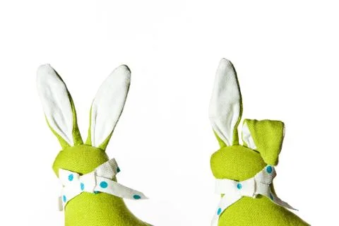 Green easter rabbit Stock Photos