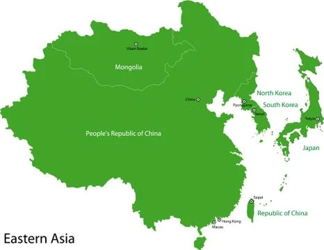 Green Eastern Asia Stock Illustration