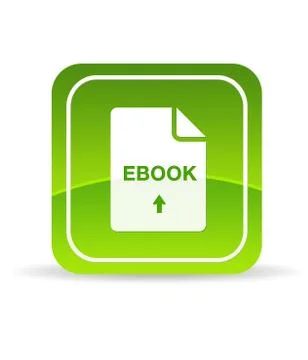Green ebook document icon Stock Illustration