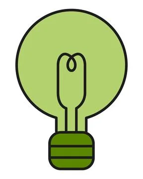 Green eco bulb vector design icon Stock Illustration