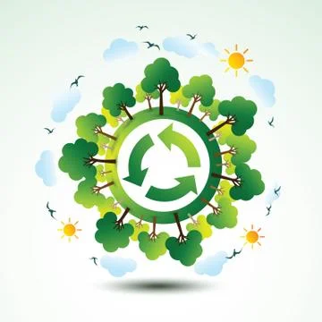 Green eco concept Illustrazione stock