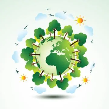 Green eco earth Stock Illustration