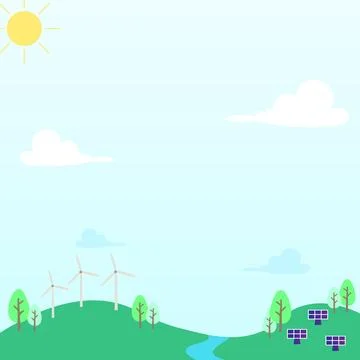 Green eco energy concept background illustration Stock Illustration