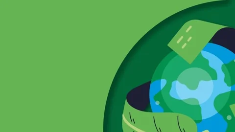 Green Eco Friendly Planet Earth Animation for Environmental Cleanup and Sus.. Vidéo 342122252