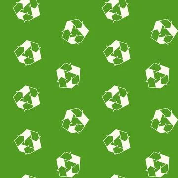 Green eco friendly seamless pattern Stock Illustration