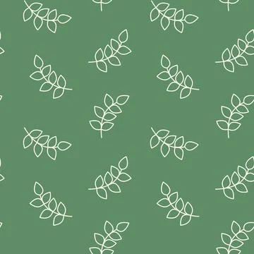 Green eco friendly seamless pattern Illustrazione stock