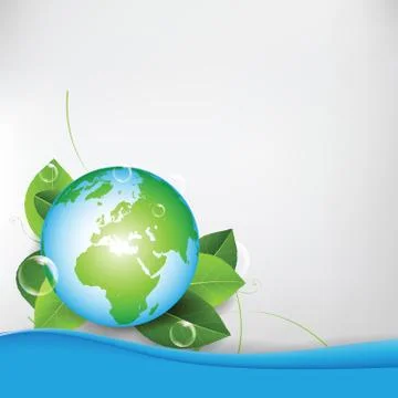 Green eco globe background Stock Illustration