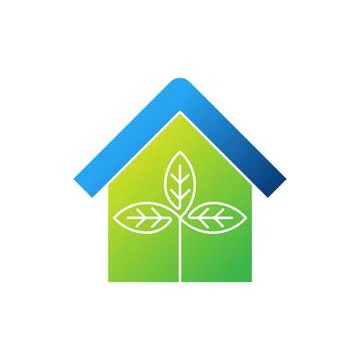 Green Eco Home Logo Icon Vector design illustration. Ecology Home logo icon d Stock-Illustration