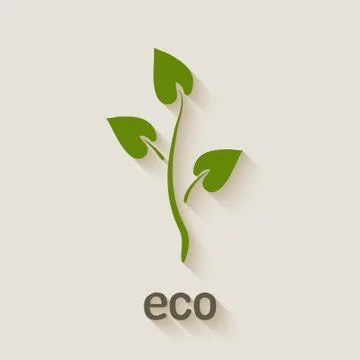 Green eco icon Stock Illustration