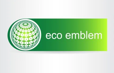 Green eco icon. Stock Illustration