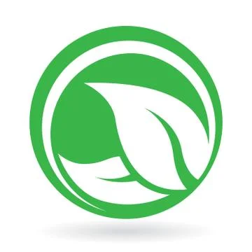 Green eco leaf icon Stock Illustration