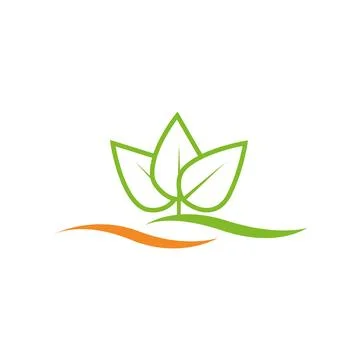 Green Eco Leaf vector icon illustration design template Stock-Illustration