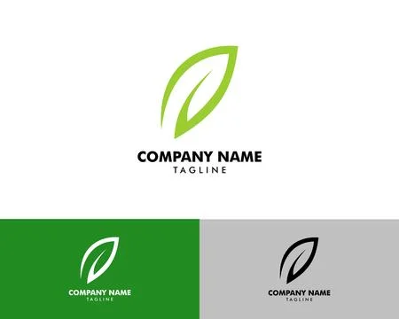 Green Eco Leaf Vector Logo Icon Design Template illustration Stock Illustration