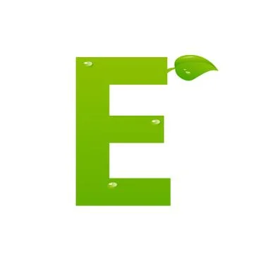 Green eco letter E vector illiustration Stock Illustration