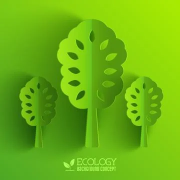 Green eco neture tree vector illustration background Stock Illustration