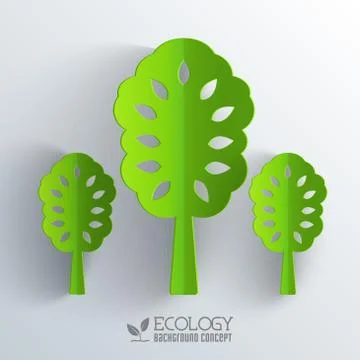 Green eco neture tree vector illustration background concept. Template web and Stock Illustration
