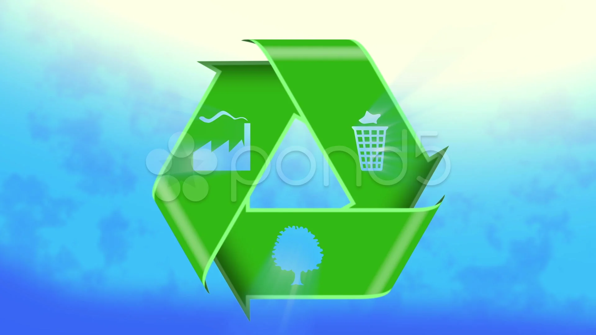 Green eco recycling logo loop (HD) | Stock Video | Pond5