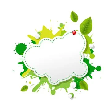 Green eco speech bubble Stock Illustration