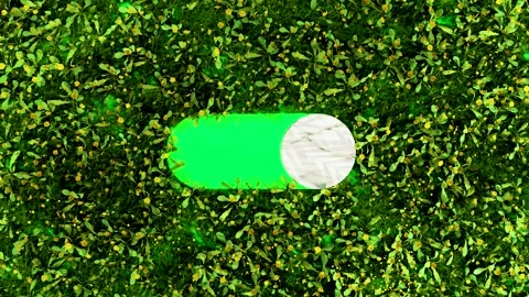 Green ECO switch toggle buttons, ON and OFF sliders with glowing light Stock Footage 309779827