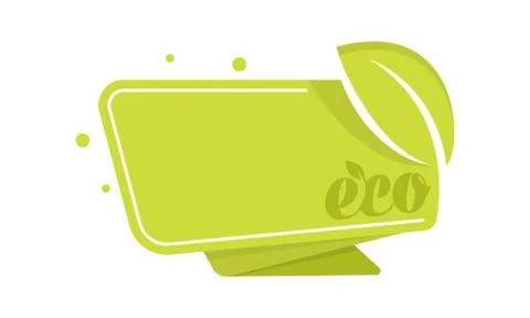 Green Eco tag Stock Illustration
