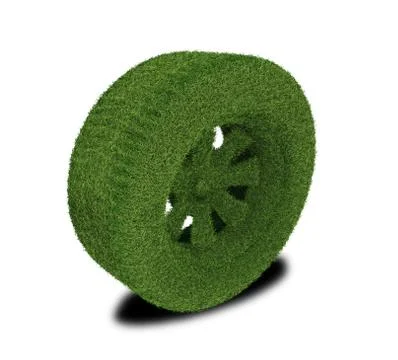 Green ecological tyre Stock Illustration