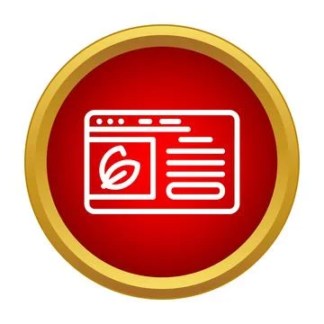 Green ecological website browser interface icon design 스톡 일러스트