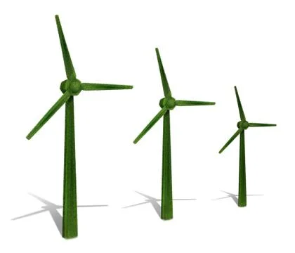 Green ecological windmill Illustrazione stock