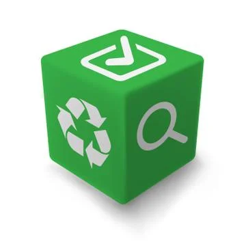 Green ecology cube Stock Illustration