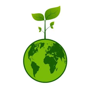 Green Ecology save the world Stock Illustration