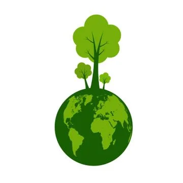 Green Ecology save the world Stock Illustration